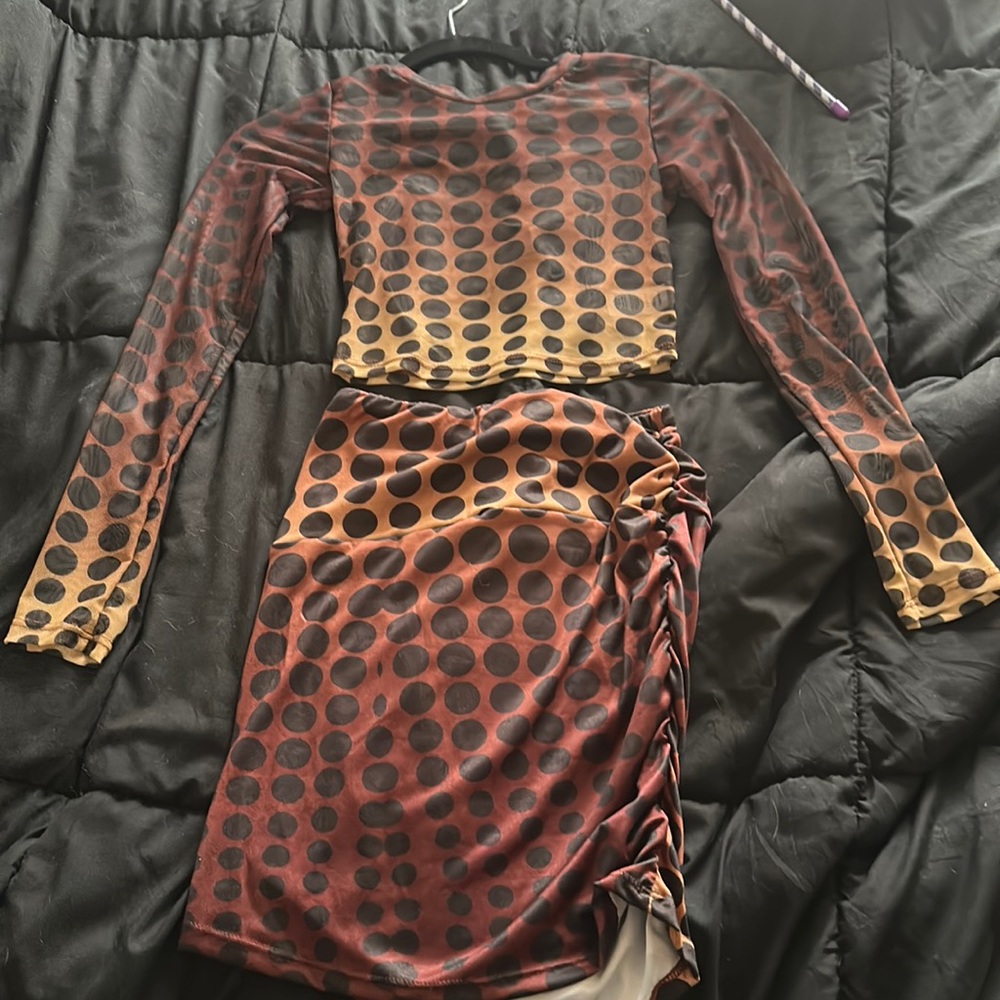 Fashion nova two piece skirt set